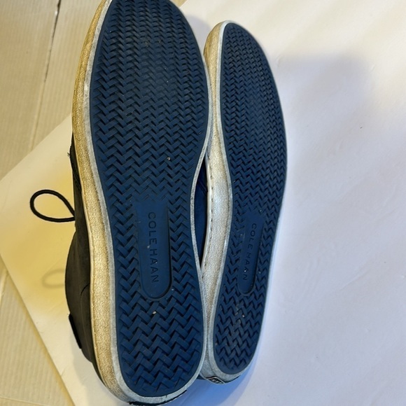 Cole Haan Grand OS mid classic shoe sneakers suede navy blue lace ups men’s - Picture 10 of 12